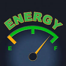 Energy gauge representing the importance of sleep and exercise recovery