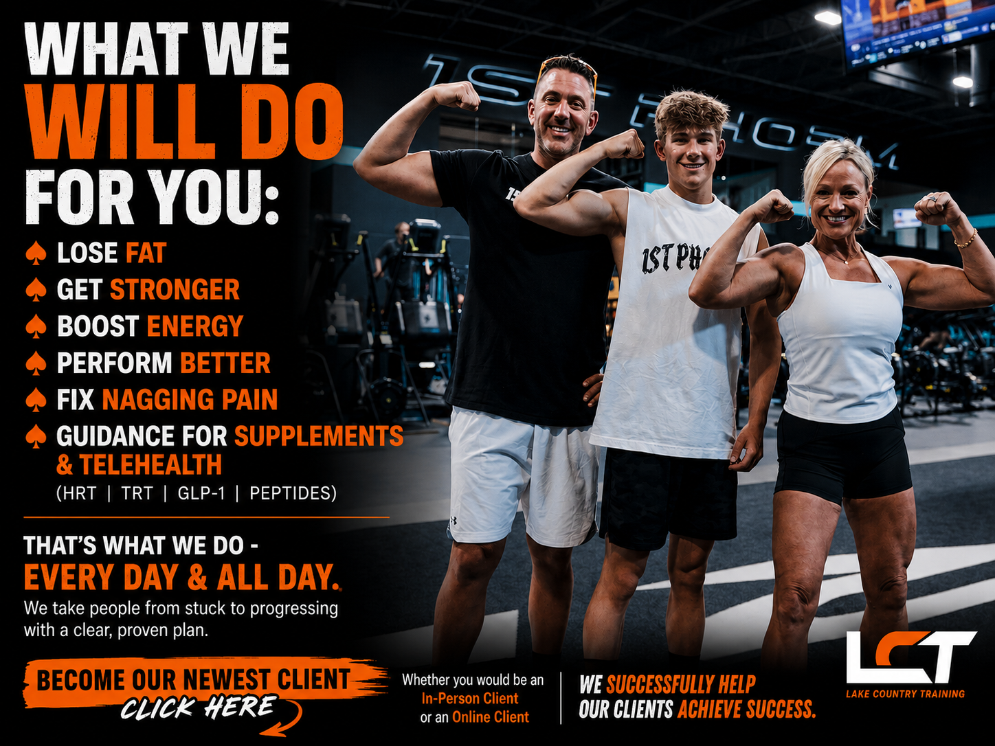 In home personal trainer providing customized fitness coaching for fat loss, strength, energy, performance, and healthier living.