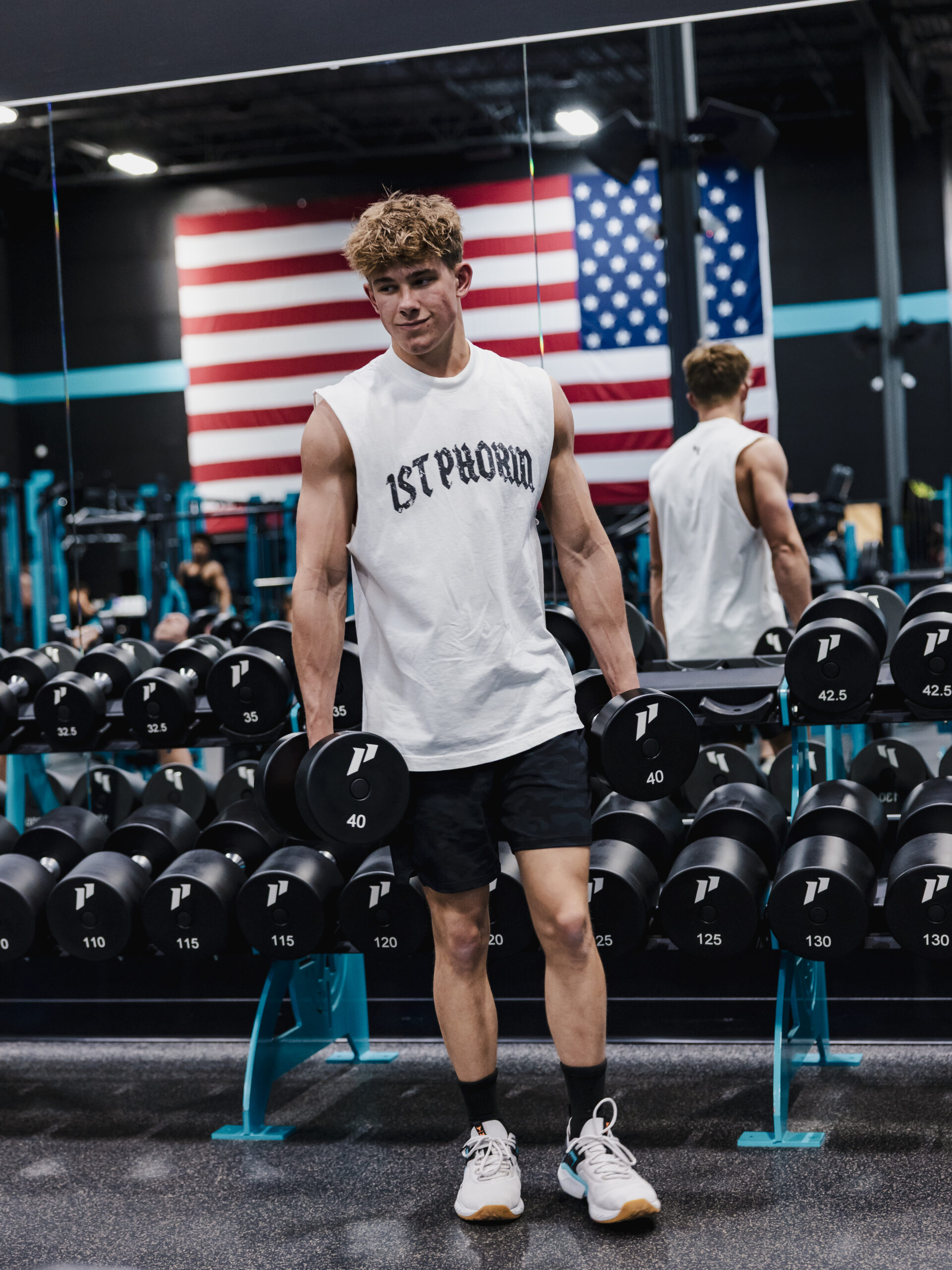 Lukas Meyer coaching youth athletes and adults through strength training, athletic performance, and personalized fitness programs at Lake Country Training.