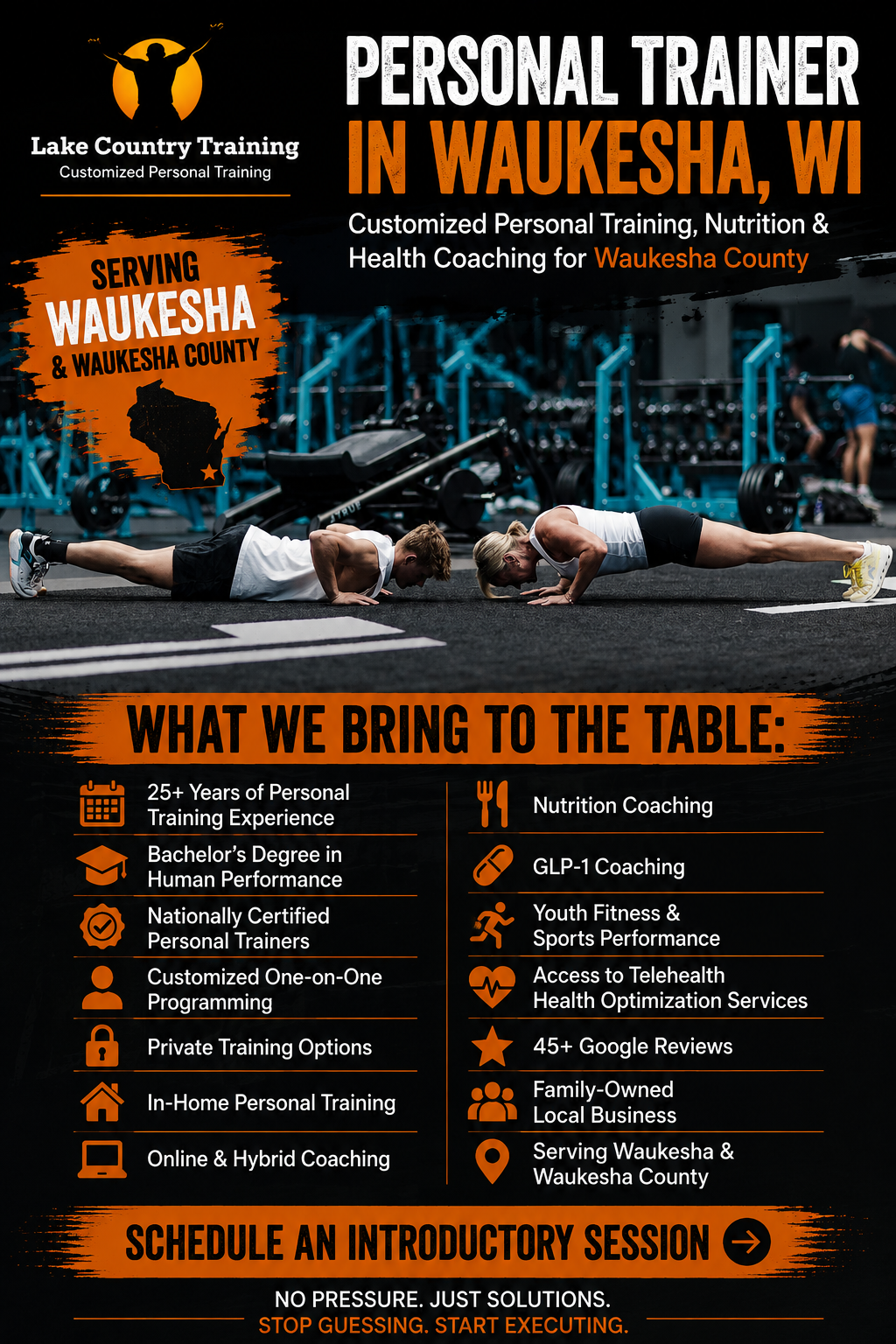 Personal trainer in Waukesha WI – Lake Country Training customized personal training, nutrition coaching and fitness programs.