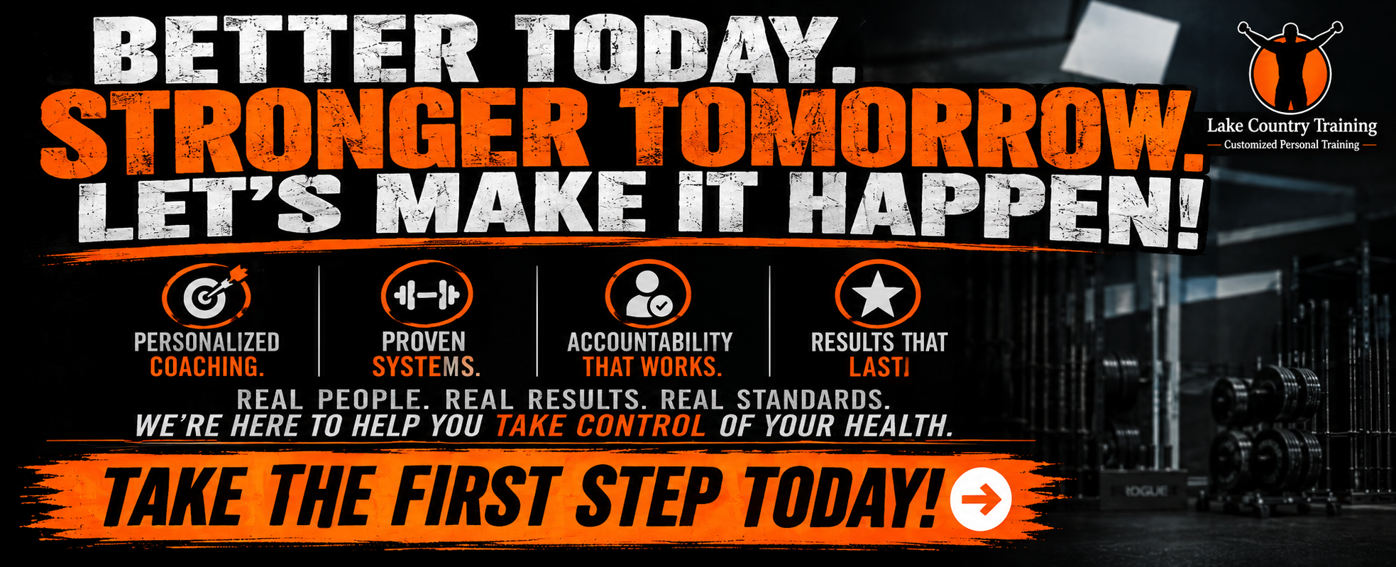 The Lake Country Training team promoting personalized fitness coaching, proven training systems, accountability, and long-term health transformation through customized personal training and nutrition coaching.